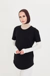 Krem Tesettür Parmak Geçmeli Kolluk Viskon Düz - Hürrem Bone 1024_40