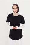 Krem Tesettür Parmak Geçmeli Kolluk Viskon Düz - Hürrem Bone 1024_40