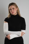 Krem Tesettür Parmak Geçmeli Kolluk Viskon Düz - Hürrem Bone 1024_40