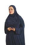 Lacivert İki Parça Namaz Elbisesi Viskon Düz - Hürrem Bone 2504_02