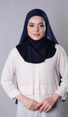 Lacivert Pratik Hazır Geçmeli Şal Şifon Kumaş Hijab Bone - Hürrem Bone 3009_02