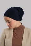 Lacivert Versa Kuyruklu Pratik Tesettür Bone Sandy Büzgülü - Hürrem Bone 2515_02