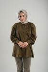Mint Yeşili Desenli Eşarp Bambu Çiçek Dijital Baskılı - Hürrem Bone 202208_13