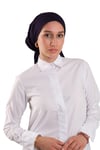 Mürdüm Arkadan Bağlamalı Pratik Eşarp Bone Poliviskon Düz - Hürrem Bone 2517_07
