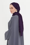 Mürdüm Düz Klasik Şal Turlu Polyester Lüx Janjan - Hürrem Bone 202126_07