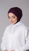 Mürdüm Pratik Hazır Geçmeli Tesettür Eşarp Sandy Kumaş Arkadan Çıtçıtlı - Hürrem Bone 2206_07