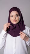 Mürdüm Pratik Hazır Geçmeli Tesettür Eşarp Sandy Kumaş Arkadan Çıtçıtlı - Hürrem Bone 2206_07