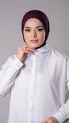 Mürdüm Pratik Hazır Geçmeli Tesettür Eşarp Sandy Kumaş Arkadan Çıtçıtlı - Hürrem Bone 2206_07