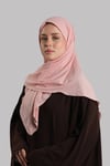 Pembe Düz Klasik Eşarp İtalyan Dikişli Relax Kumaş Sade - Hürrem Bone 202209_04