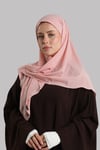 Pembe Düz Klasik Eşarp İtalyan Dikişli Relax Kumaş Sade - Hürrem Bone 202209_04