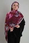 Pembe Zera Şal Koleksiyon İtalyan Dikişli Mucize Kumaş Çiçek Desenli - Hürrem Bone 202132_04
