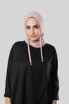 Pudra Bağcıklı Peluş Balaklava Boyunluklu Bere Jakar Düz - Hürrem Bone 2327_06