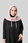 Pudra Bağcıklı Peluş Salaş Balaklava Boyunluklu Bere Jakar Düz - Hürrem Bone 2328_06