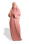 Pudra İki Parça Namaz Elbisesi Viskon Düz - Hürrem Bone 2504_06