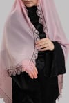 Pudra Nikah Namaz Başörtüsü Şal Şifon Boncuklu Güpürlü - Hürrem Bone 202131_06