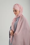 Pudra Pratik Hazır Geçmeli Bone Şal Şifon Kendinden Boneli İki Bantlı - Hürrem Bone 1452_06