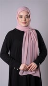 Pudra Pratik Hazır Geçmeli Şal Şifon Kumaş Hijab Bone - Hürrem Bone 3009_06