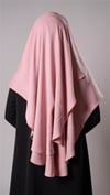 Pudra Pratik Hazır Geçmeli Tesettür Eşarp Pamuk Caz Kumaş Çift Katlı Çapraz Hijab - Hürrem Bone 2304_06
