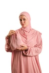 Pudra Tek Parça Namaz Elbisesi Viskon Düz - Hürrem Bone 2503_06