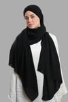 Siyah Arkadan Bağlamalı AquaLina Şal Hafif Suya Dayanıklı Şifon Çapraz Üç Bantlı - Hürrem Bone 2514_01