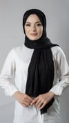Siyah Çizgili Şal Viskon Kumaş Bursa Dolama - Hürrem Bone 202110_01