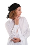 Siyah Dantelli Fiyonklu Pratik Bone Kabartma Dokulu Jakar Desenli - Hürrem Bone 2420_01