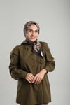 Siyah Desenli Eşarp Bambu Etnik Çiçek Dijital Baskılı - Hürrem Bone 202202_01
