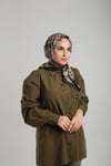 Siyah Desenli Eşarp Bambu Etnik Çiçek Dijital Baskılı - Hürrem Bone 202202_01