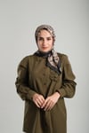 Siyah Desenli Eşarp Bambu Etnik Çiçek Dijital Baskılı - Hürrem Bone 202202_01