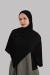 Siyah Düz Klasik Şal Dikişli Premium Jersey Sade - Hürrem Bone 202129_01