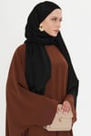 Siyah Düz Klasik Şal Turlu Polyester Lüx Janjan - Hürrem Bone 202126_01