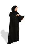 Siyah İki Parça Namaz Elbisesi Viskon Düz - Hürrem Bone 2504_01