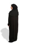 Siyah İki Parça Namaz Elbisesi Viskon Düz - Hürrem Bone 2504_01