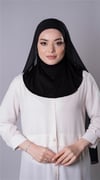 Siyah Pratik Hazır Geçmeli Şal Şifon Kumaş Hijab Bone - Hürrem Bone 3009_01