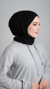 Siyah Pratik Hazır Geçmeli Şal Viskon Kumaş Penye Şal 2108_01
