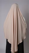 Sütlü Kahve Pratik Hazır Geçmeli Tesettür Eşarp Medine İpeği Kumaş Arkadan Bağlamalı Sufle Hijab - Hürrem Bone 2301_26