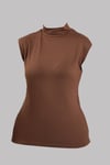 Taba Body Balıkçı Yaka Viskon Sıfır Kollu - Hürrem Bone 1027_33