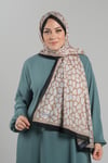 Taba Desenli Şal Kesik Elyaf Dijital Baskılı Pamuksu Leopar - Hürrem Bone 202116_33