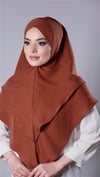 Taba Pratik Hazır Geçmeli Tesettür Eşarp Pamuk Caz Kumaş Çift Katlı Çapraz Hijab - Hürrem Bone 2304_33