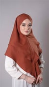 Taba Pratik Hazır Geçmeli Tesettür Eşarp Pamuk Caz Kumaş Çift Katlı Çapraz Hijab - Hürrem Bone 2304_33