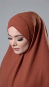 Taba Pratik Hazır Geçmeli Tesettür Eşarp Aerobin Kumaş  Çapraz Hijab - Hürrem Bone 2307_33