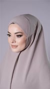 Taş Pratik Hazır Geçmeli Tesettür Eşarp Aerobin Kumaş Düz Hijab - Hürrem Bone 2309_46
