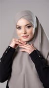 Taş Pratik Hazır Geçmeli Tesettür Eşarp Pamuk Caz Kumaş Tek Katlı Çapraz Hijab - Hürrem Bone 2305_46