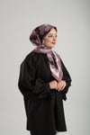 Violet Desenli Eşarp Bambu Geometrik Dijital Baskılı - Hürrem Bone 202205_21