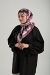 Violet Desenli Eşarp Bambu Geometrik Dijital Baskılı - Hürrem Bone 202205_21