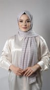 Violet Desenli Şal Şifon Kumaş Kareli Çizgili - Hürrem Bone 202107_21