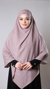Violet Pratik Hazır Geçmeli Tesettür Eşarp Medine İpeği Kumaş Arkadan Bağlamalı Çift Katlı Sufle Hijab - Hürrem Bone 2302_21