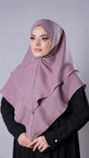 Violet Pratik Hazır Geçmeli Tesettür Eşarp Pamuk Caz Kumaş Çift Katlı Çapraz Hijab - Hürrem Bone 2304_21