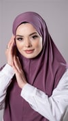 Violet Pratik Hazır Geçmeli Tesettür Eşarp Sandy Kumaş Düz Hijab - Hürrem Bone 2308_21