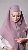 Violet Pratik Hazır Geçmeli Tesettür Eşarp Pamuk Caz Kumaş Çift Katlı Düz Hijab - Hürrem Bone 2303_21